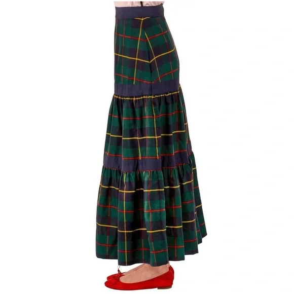 NEW ✨ GRETCHEN SCOTT ipanema skirt in green plaid size XS - Picture 9 of 11